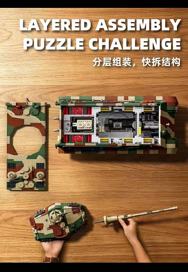 12GO 97036 1:16 TIGER II Bricks Set - YWOBB