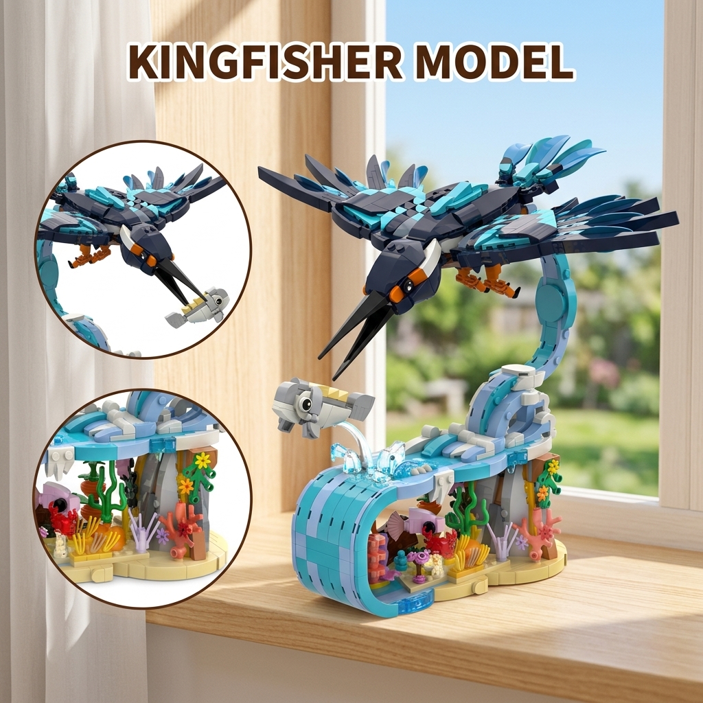 GOBRICKS MOC S1055 Kingfisher - YWOBB