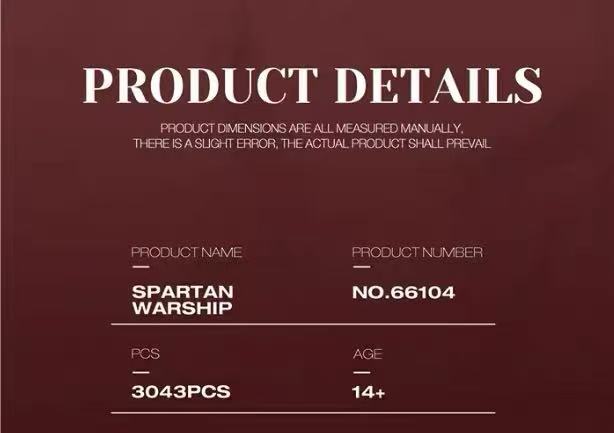 Reobrix 66104 Spartan Warship - YWOBB