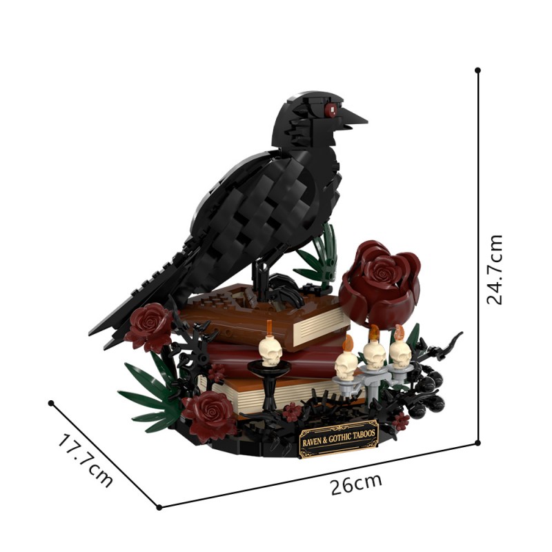 GOBRICKS MOC S1036 Gothic Raven Grimoire - YWOBB