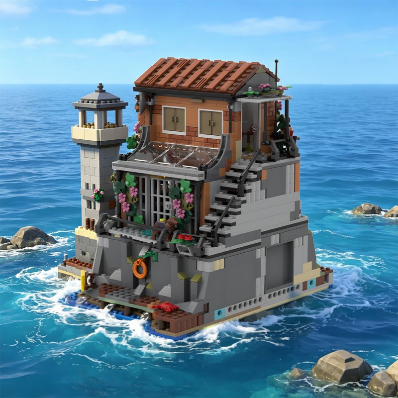 GOBRICKS MOC 239119 Secret Agent's Home Riviera Extension - YWOBB
