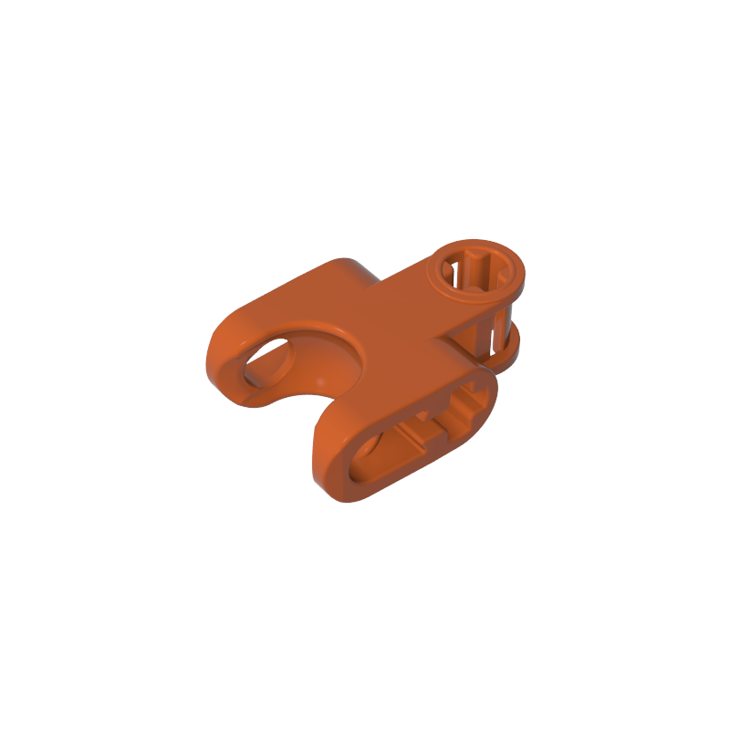 GOBRICKS GDS-1205 Axle Connector 2 x 3 with Ball Joint Socket - Closed Sides, Straight Forks with Open Axle - YWOBB