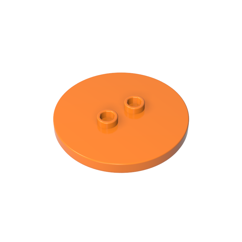 GOBRICKS GDS-90362 Tile Round 4 x 4 with 2 Hollow Studs - YWOBB
