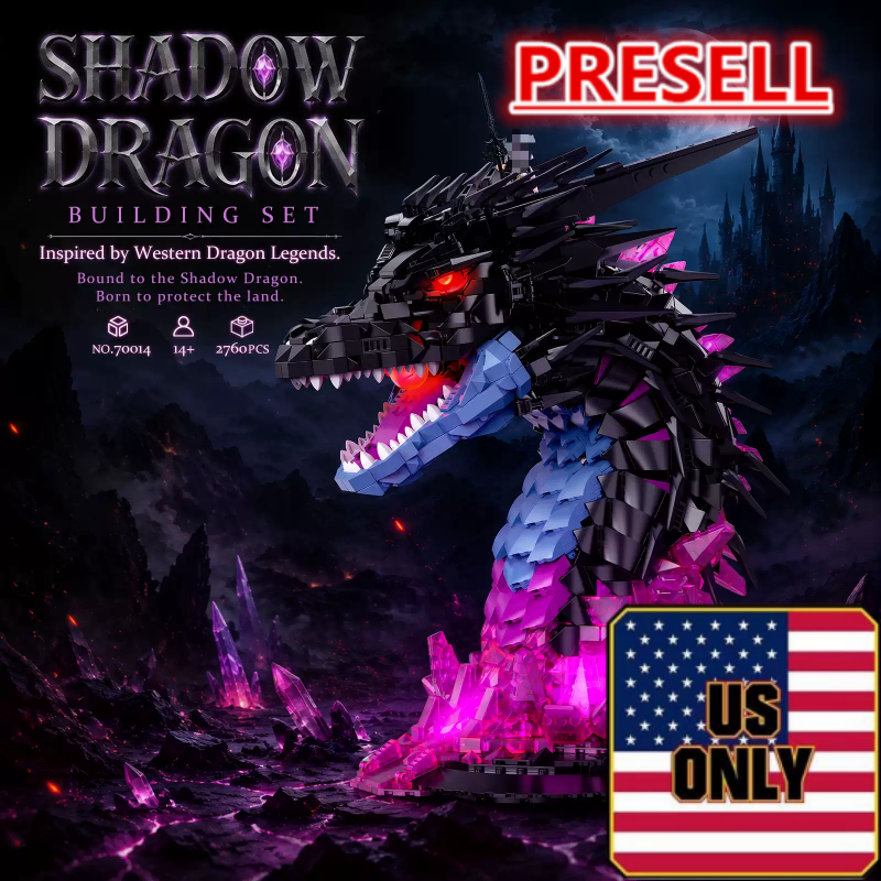 JMBricklayer 70014 SHADOW DRAGON HEAD OVP US Warehouse Version - YWOBB