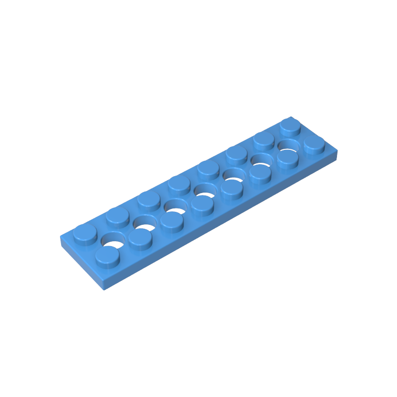GOBRICKS GDS-699  Plate 2 x 8 with 7 Holes - YWOBB