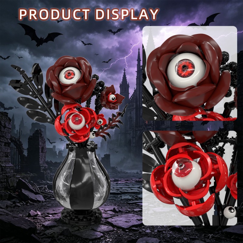 GOBRICKS MOC S1059 Gothic eye flower - YWOBB