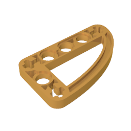 GOBRICKS GDS-970 Liftarm 3 x 5 L-Shape with Quarter Ellipse Thin - YWOBB
