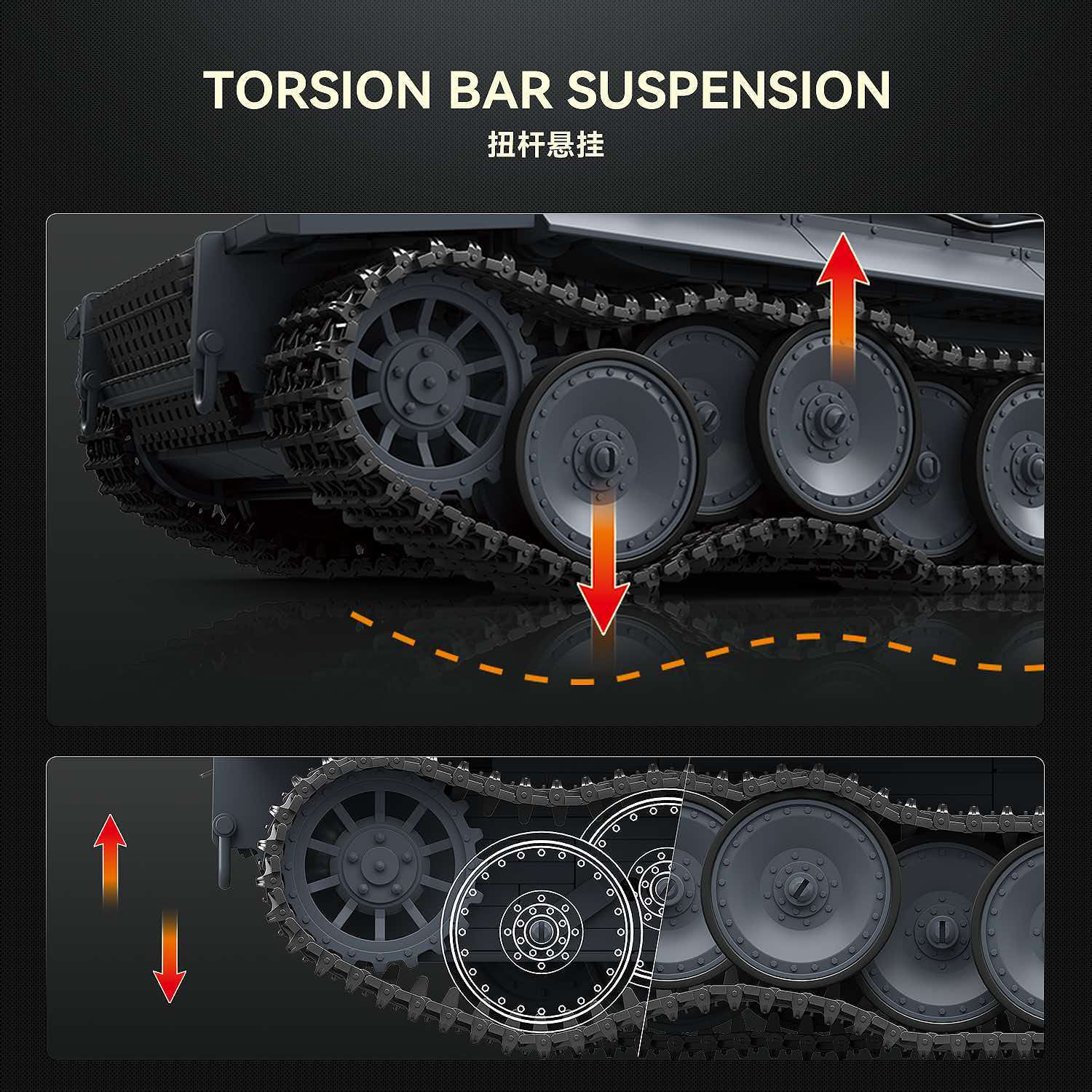 QuanGuan 100335 1:28 Tiger I Early No.332 Tank - YWOBB