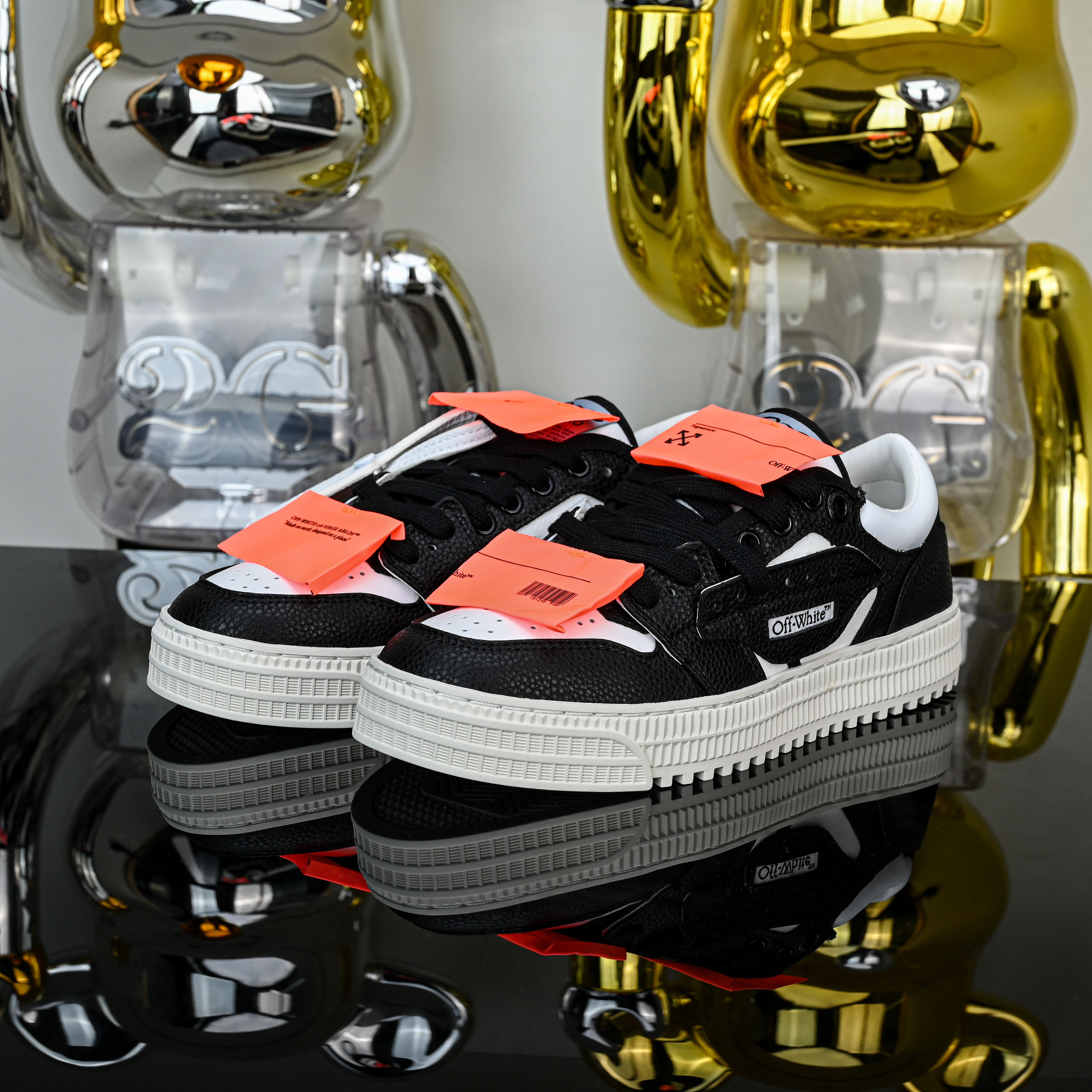 Off-White Out Of Office ‘Black White’ OMIA293S26LEA0010110
