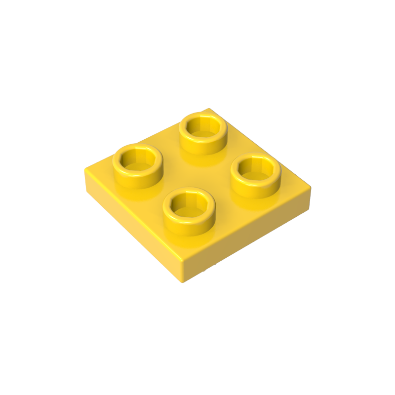 GOBRICKS GDS-902 Modified 2 x 2 with Pin on Bottom - YWOBB