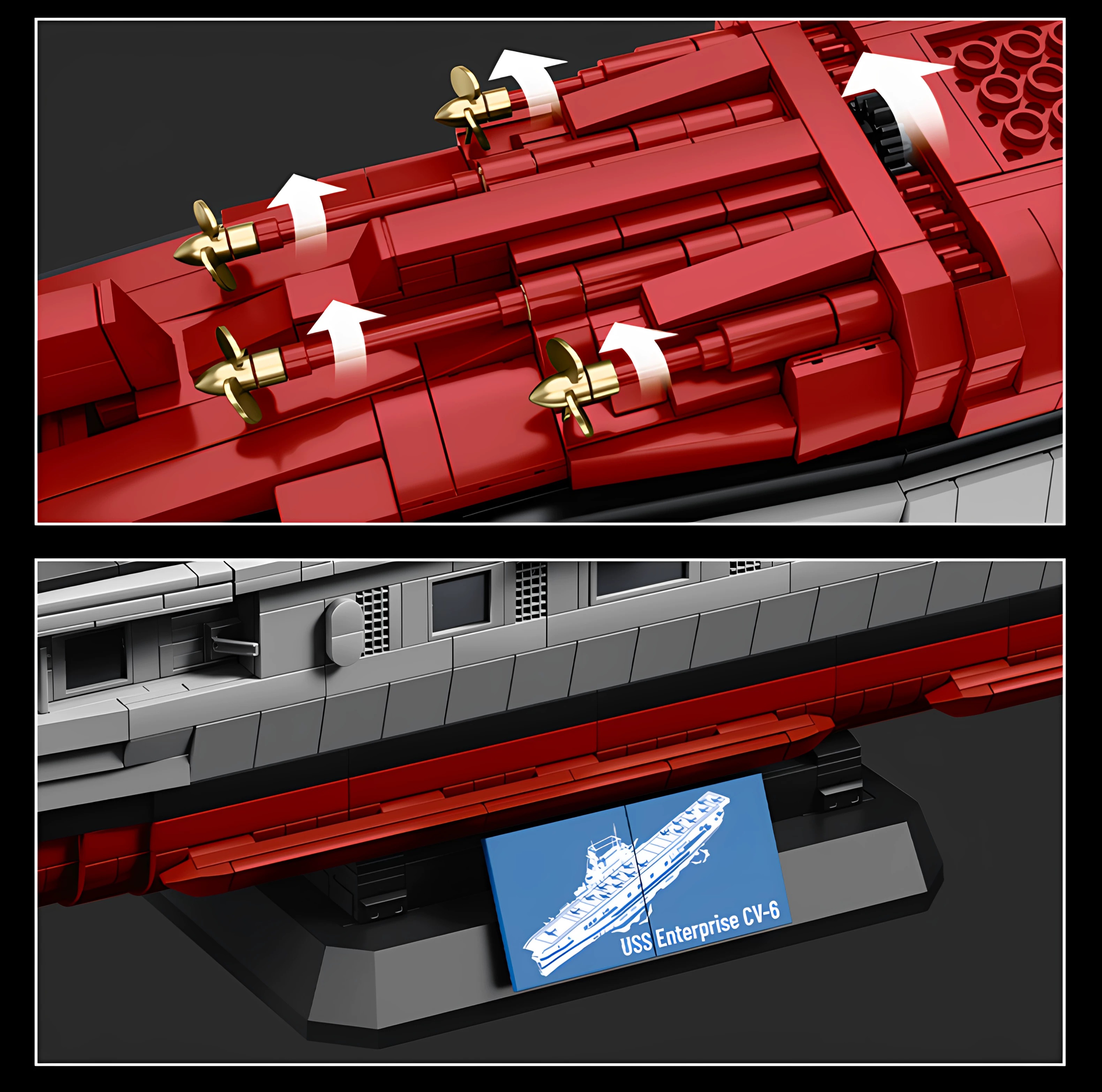 12GO 98016 USS ENTERPRISE CV-6 OVP US Warehouse Version - YWOBB