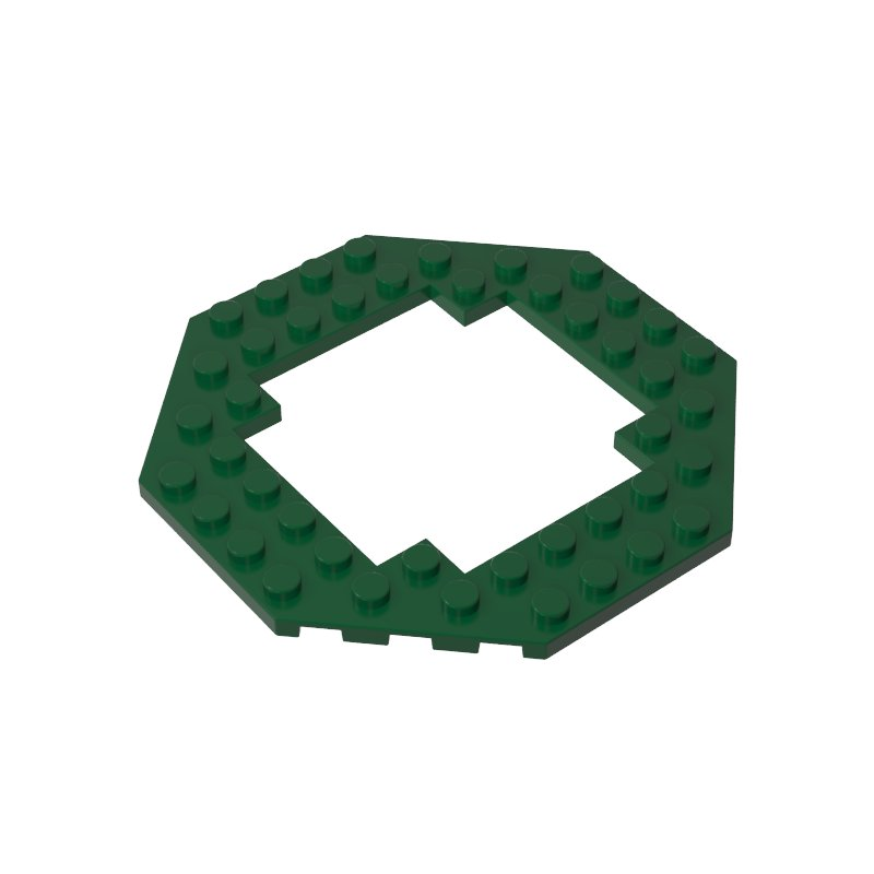 GOBRICKS GDS-1186 Modified 10 x 10 Octagonal with 6 x 6 Open Center - YWOBB