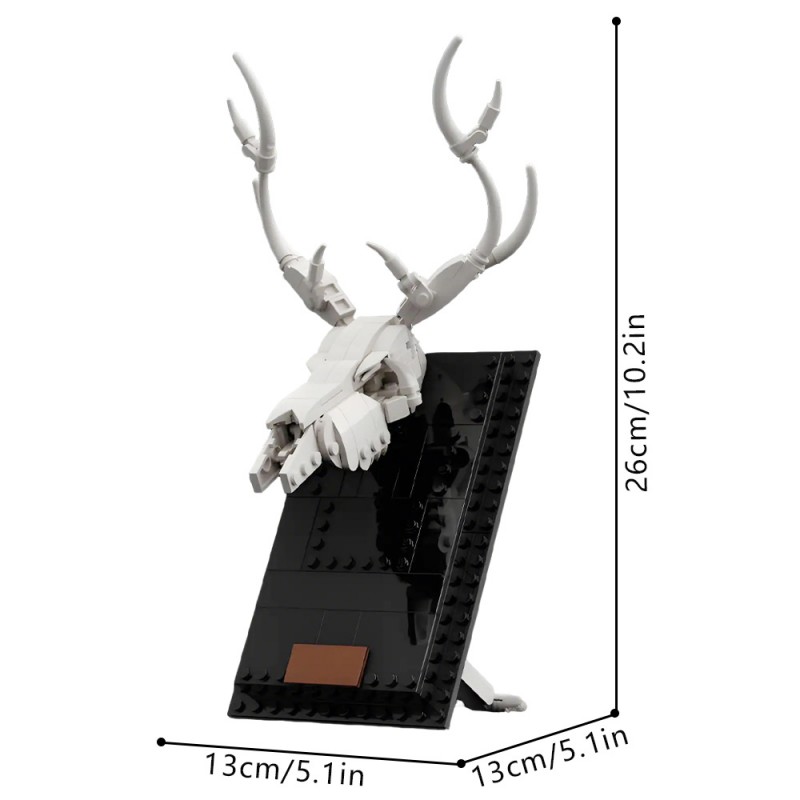 GOBRICKS MOC 53166 Dinosaur Fossils 21320 Alternate Build Deer Skull - YWOBB
