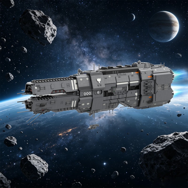 GOBRICKS MOC 243432 Artemis-class Battlecruiser - UNSC Artemis Agrotera - YWOBB