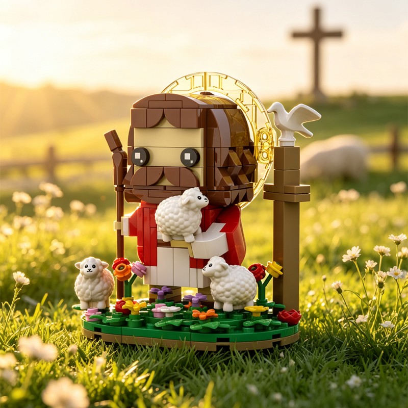 GOBRICKS MOC S1084 Jesus the Shepherd - YWOBB