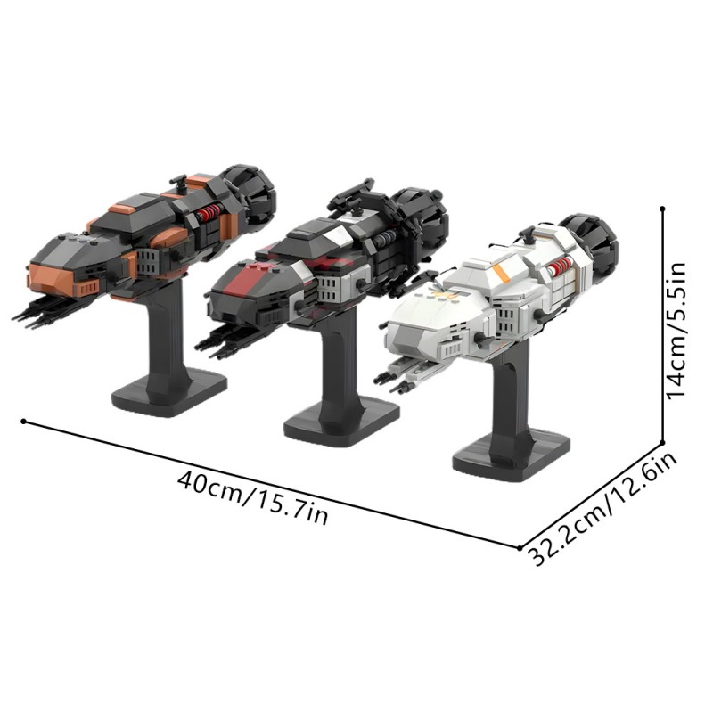 GOBRICKS MOC 234583 All 3 Rocinantes Bundle- Roci, Roci S4, MCRN Tachi - YWOBB