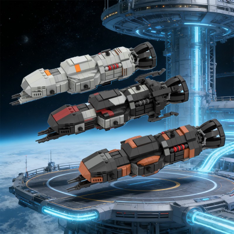 GOBRICKS MOC 234583 All 3 Rocinantes Bundle- Roci, Roci S4, MCRN Tachi - YWOBB