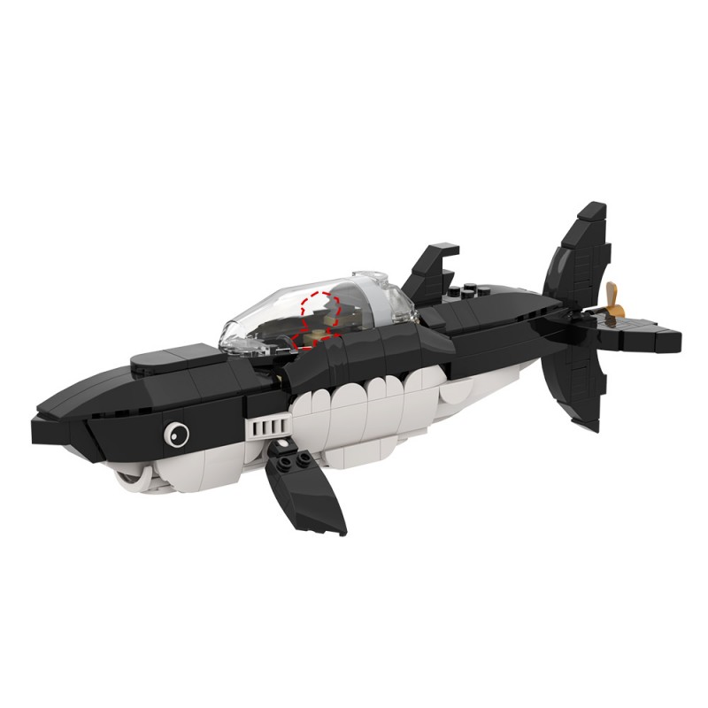 GOBRICKS MOC S1100 Tintin's Shark Submarine - YWOBB