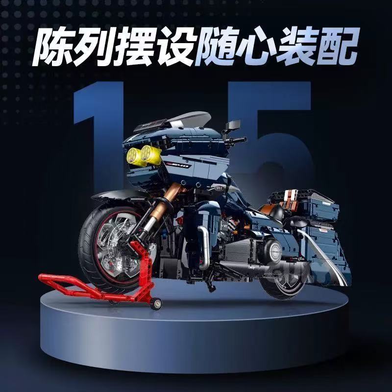 GULY 60540 1:5 Tech Motorcycles Harley Road Glide - YWOBB