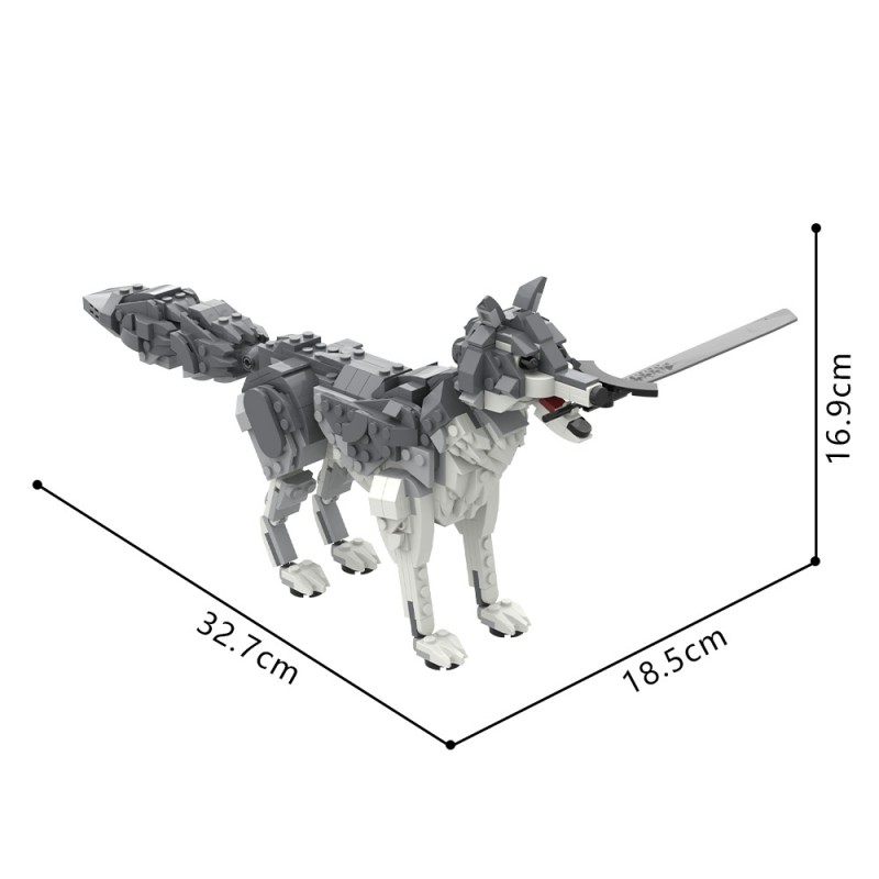 GOBRICKS MOC 244009 Dark Souls Great Grey Wolf Sif - YWOBB