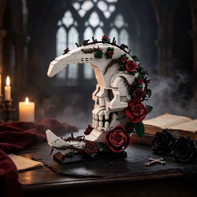 GOBRICKS MOC S1068 Moon Skull - YWOBB