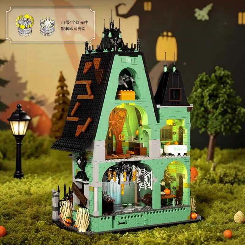 Xbert 66223 Gothic retro haunted house with Lights - YWOBB