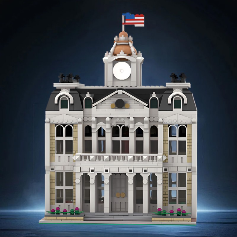 GOBRICKS MOC 228825 City Hall Deluxe Main Street USA - YWOBB