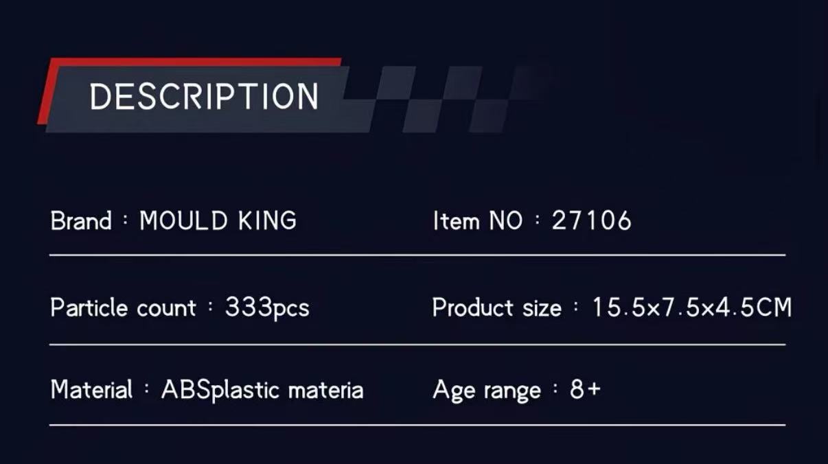 Mould King 27106 GORDON MURRAY AUTOMOTIVE T.50S - YWOBB