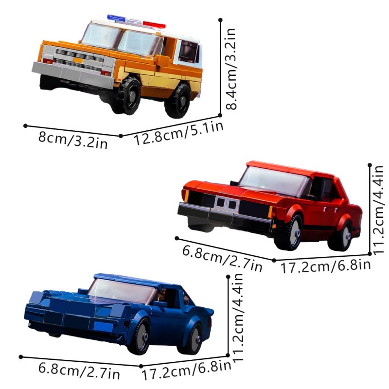 GOBRICKS MOC 243233 Stranger Things car trilogy bundle - YWOBB