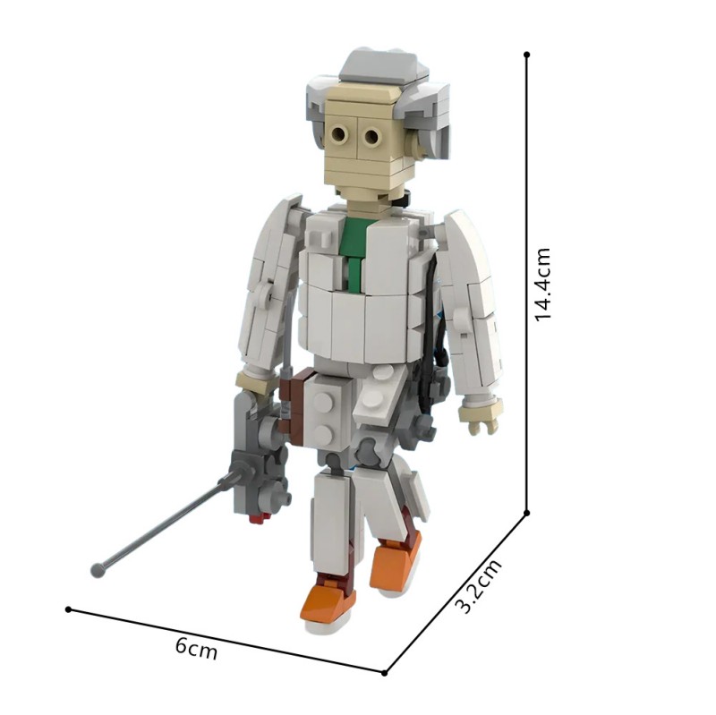 GOBRICKS MOC 211181 Doc Emmett Brown with RC Back to the future - YWOBB