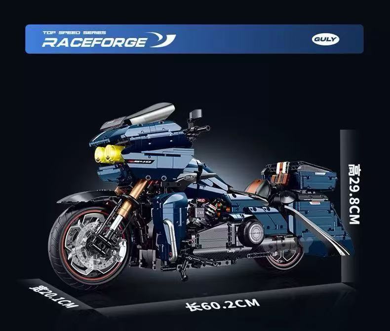 GULY 60540 1:5 Tech Motorcycles Harley Road Glide - YWOBB