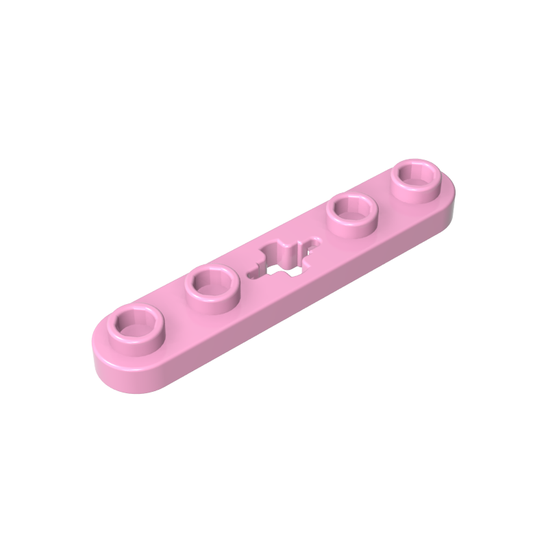 GOBRICKS GDS-900 Plate 1 x 5 with Smooth Ends, 4 Studs and Center Axle Hole - YWOBB