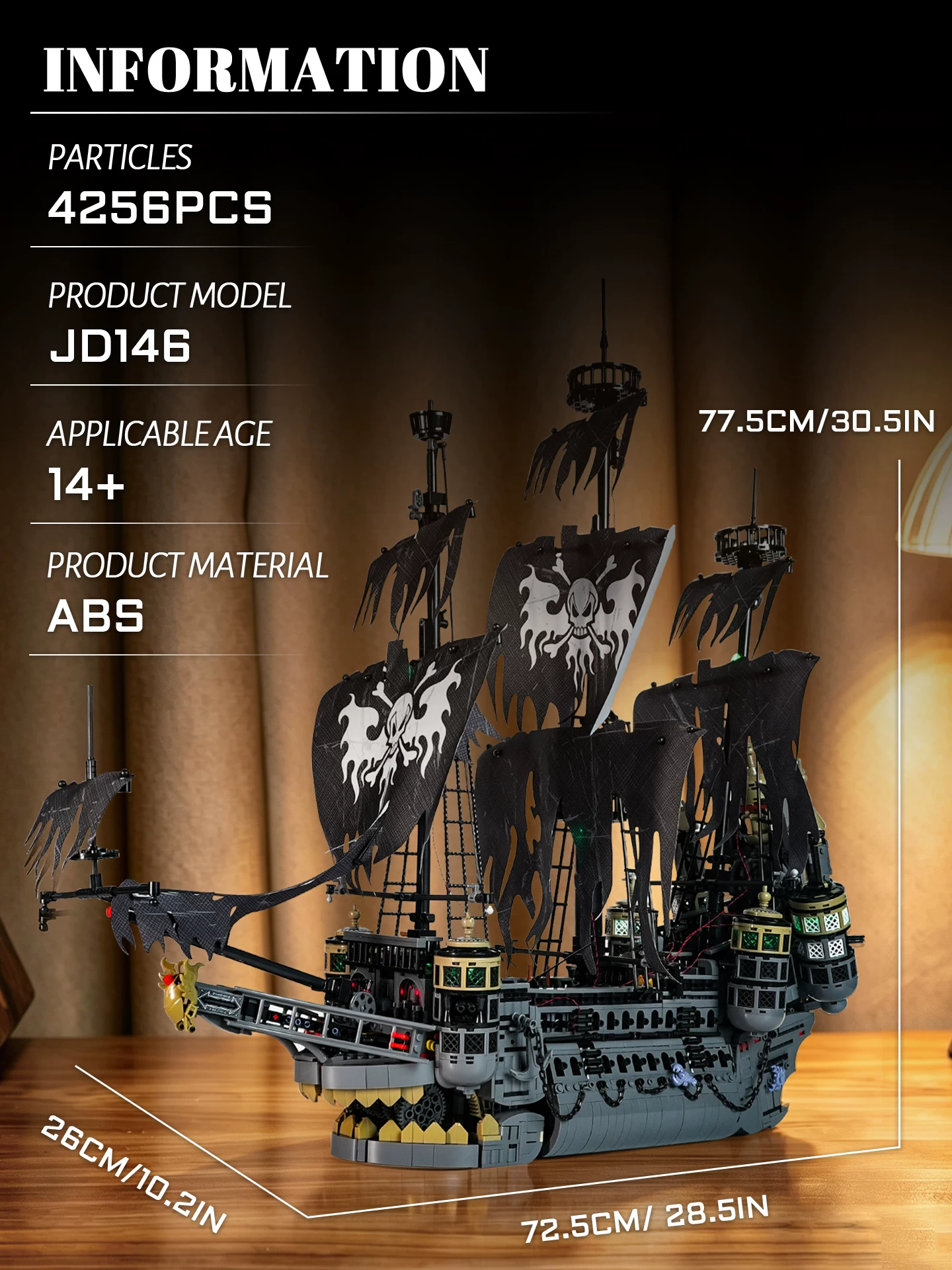 Small Angle JD146 GHOST Pirate Ship - YWOBB