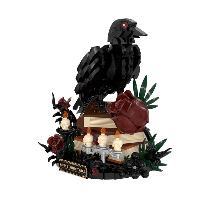 GOBRICKS MOC S1036 Gothic Raven Grimoire - YWOBB
