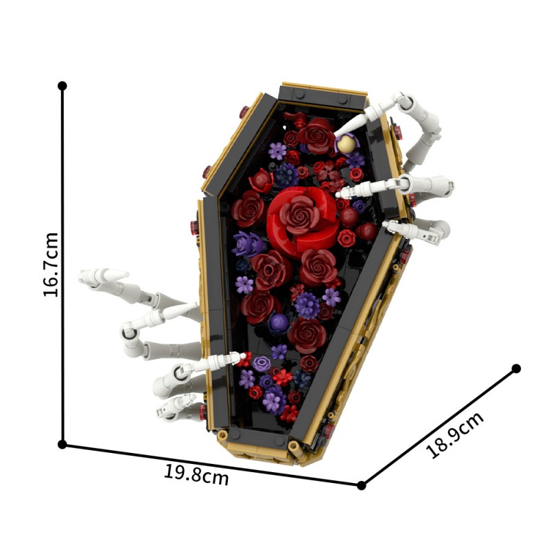 GOBRICKS MOC S1071 Gothic Flowers and Coffins - YWOBB