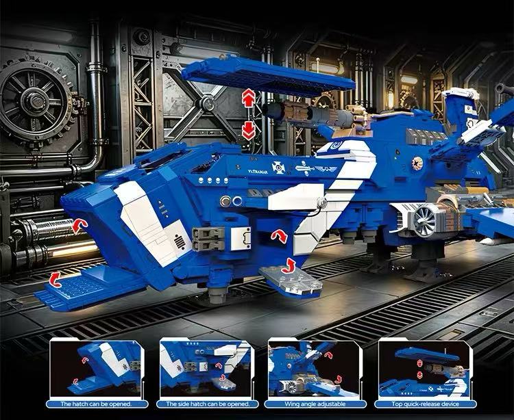 DK 90004 Warhammer 40K Thunder Fighter with lights - YWOBB