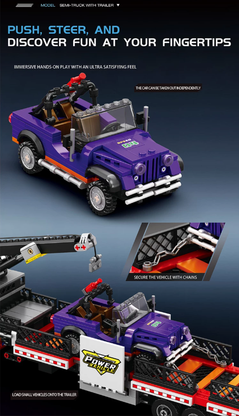Reobrix 843 SEMI-TRUCK WITH TRAILER - YWOBB