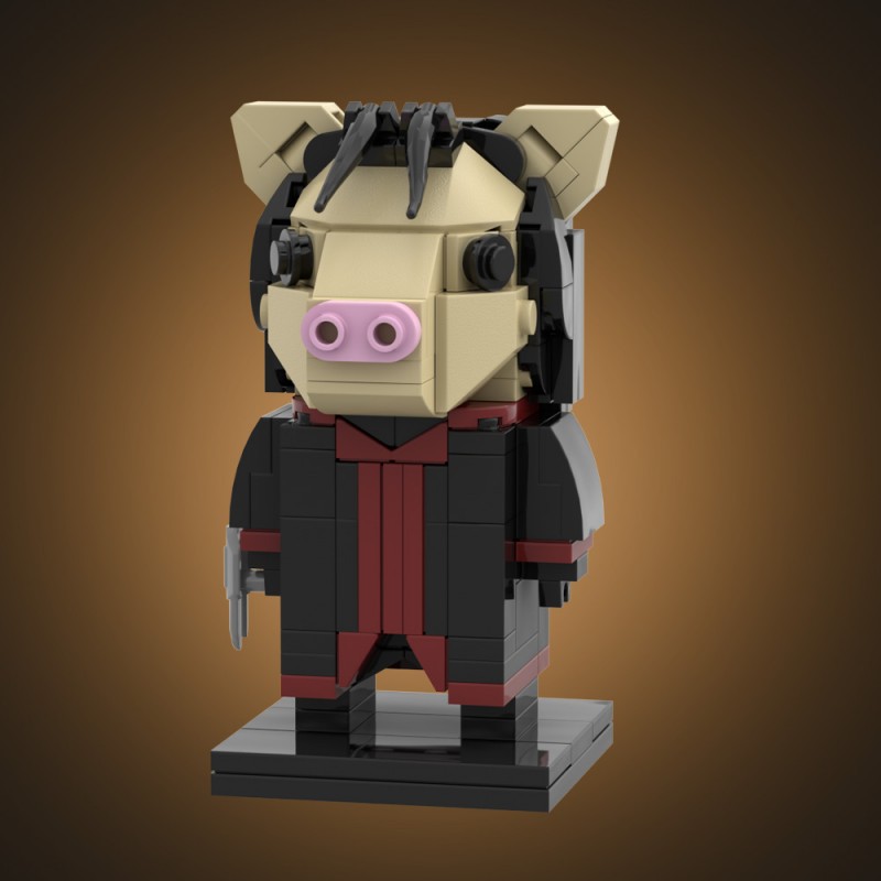 GOBRICKS MOC S0099 Saw-Pig Mask - YWOBB