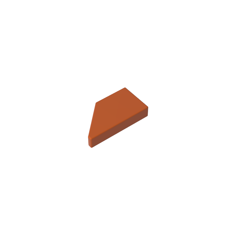 GOBRICKS GDS-90553 Tile Modified 1 x 2 Wedge Right - YWOBB