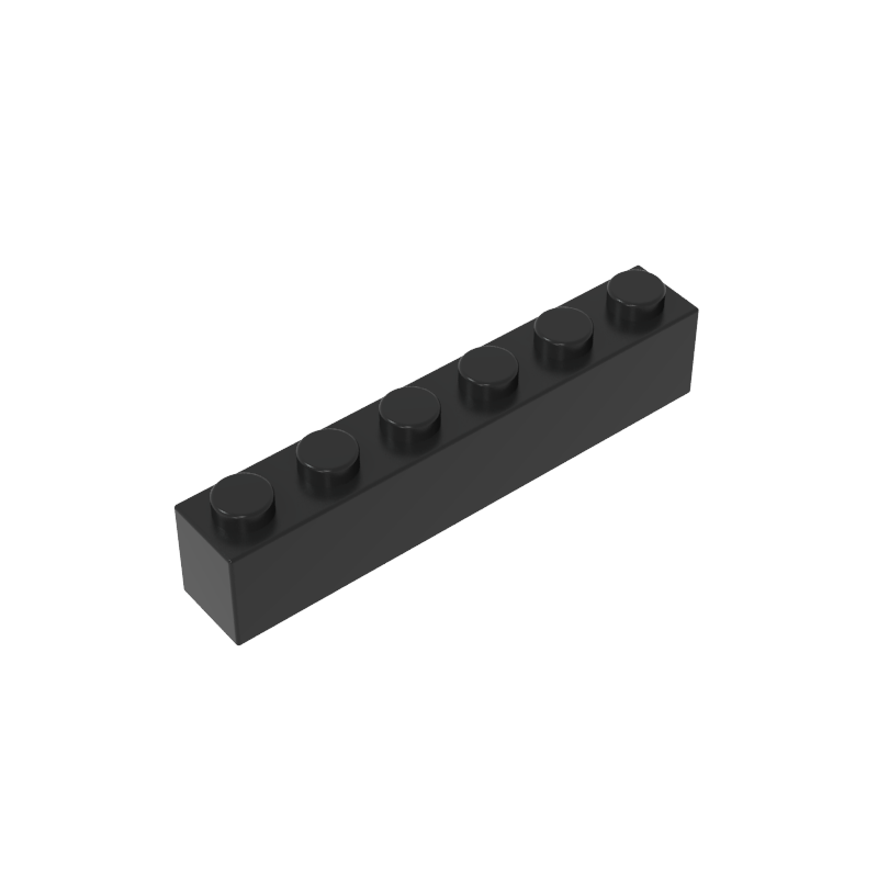 GOBRICKS GDS-90329 Brick 1 x 6 without Bottom Tubes - YWOBB