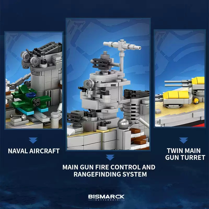 Reobrix 77051 BISMARCK BATTLESHIP - YWOBB
