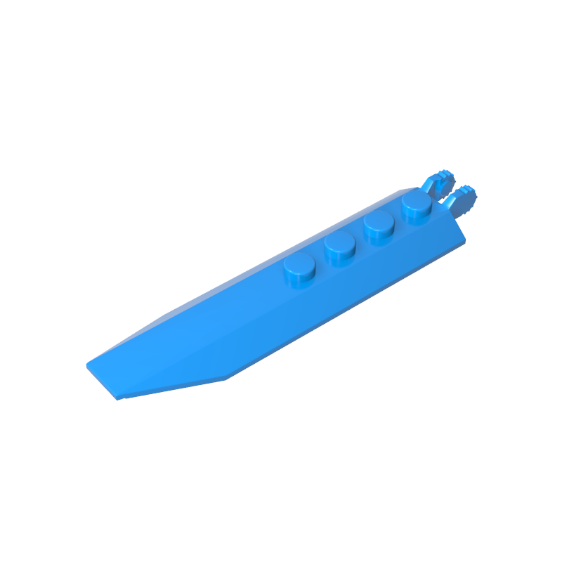GOBRICKS GDS-90422 Hinge Plate 1 x 8 with Angled Side Extensions Squared Plate Underside - YWOBB