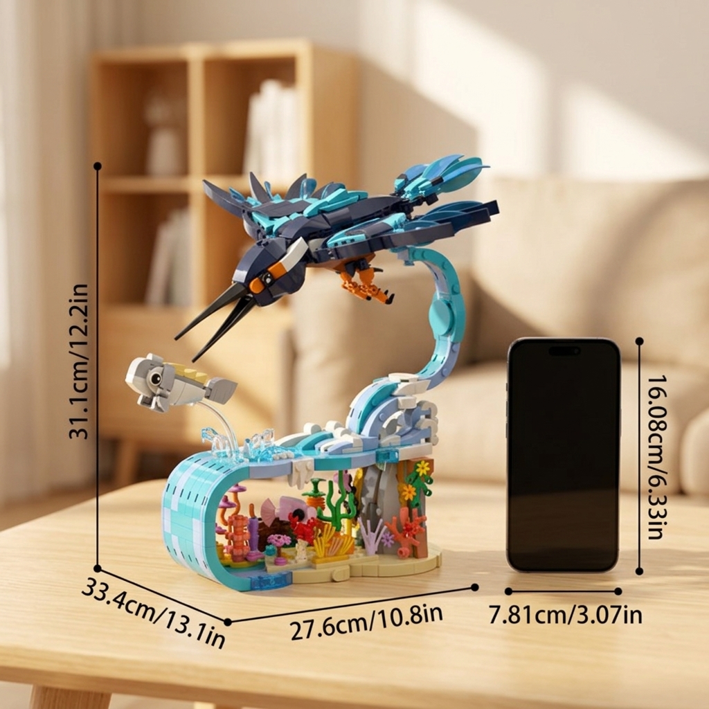 GOBRICKS MOC S1055 Kingfisher - YWOBB