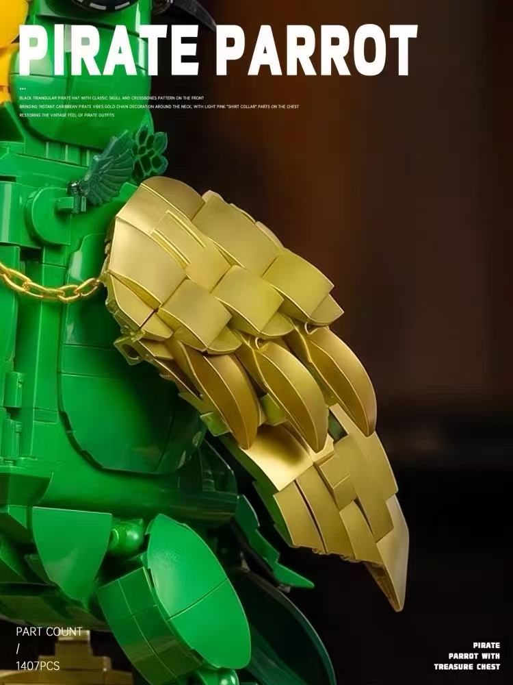 Small Angle JD152 PIRATE PARROT - YWOBB