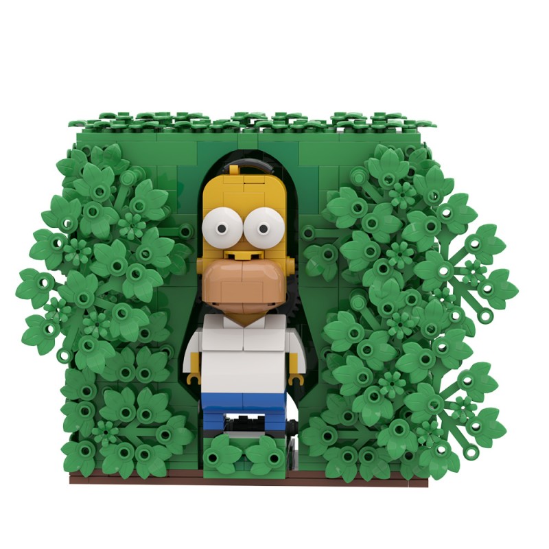 GOBRICKS MOC S0130 Homer backing into bush - YWOBB
