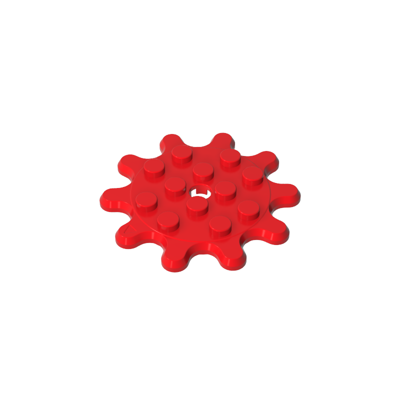 GOBRICKS GDS-90081 Plate Round 4 x 4 Gear 10 Tooth - YWOBB