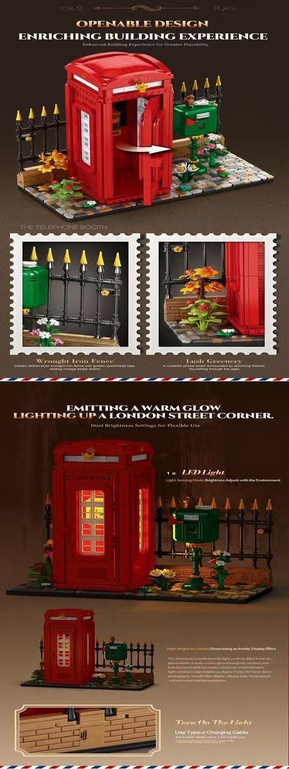 Reobrix 66609 TELEPHONE BOOTH - YWOBB