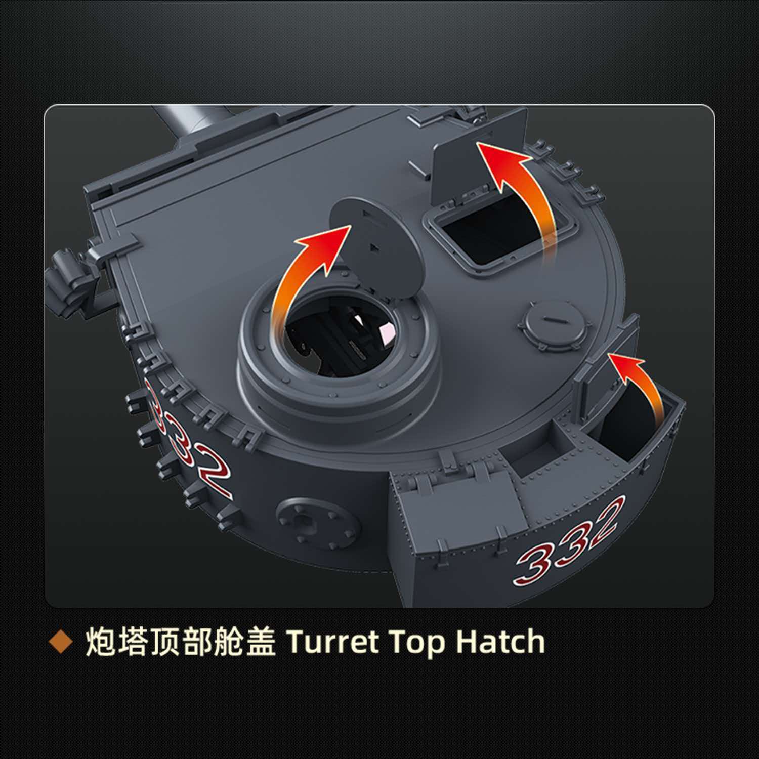 QuanGuan 100335 1:28 Tiger I Early No.332 Tank - YWOBB