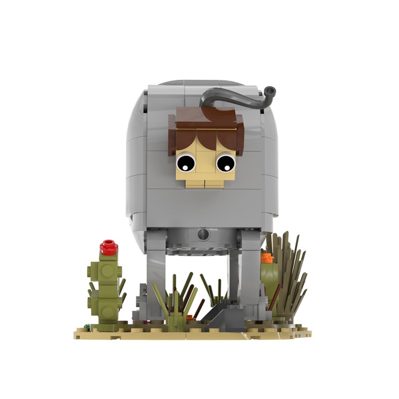 GOBRICKS MOC S1096 Ace Ventura: Pet Detective Rhino Man - YWOBB