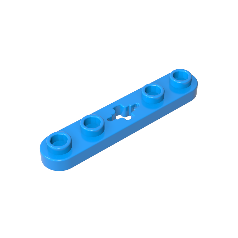 GOBRICKS GDS-900 Plate 1 x 5 with Smooth Ends, 4 Studs and Center Axle Hole - YWOBB